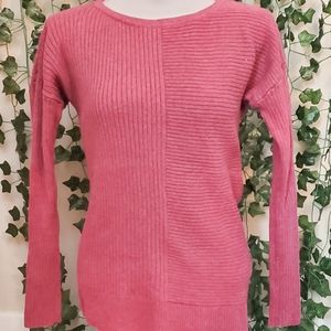 Mixed stitch drop shoulder sweater